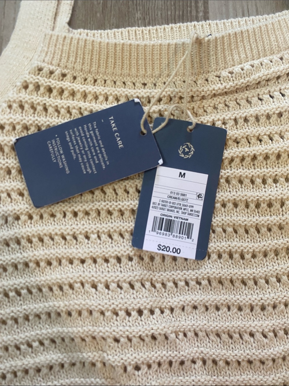 Universal Thread Cream Open-Knit Off-Shoulder Sweater Set - Picture 7 of 8